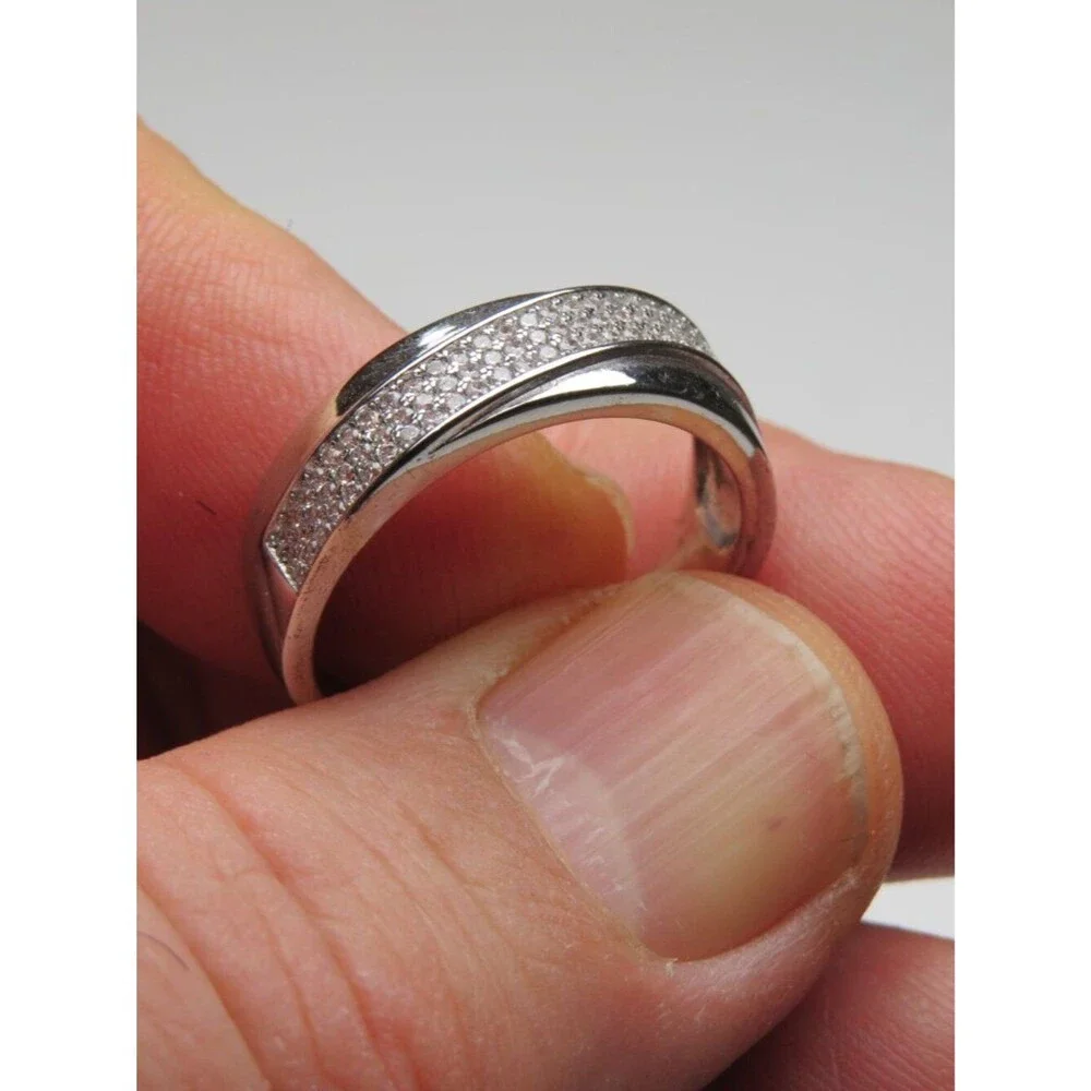 *925 Sterling Silver Diamond Band